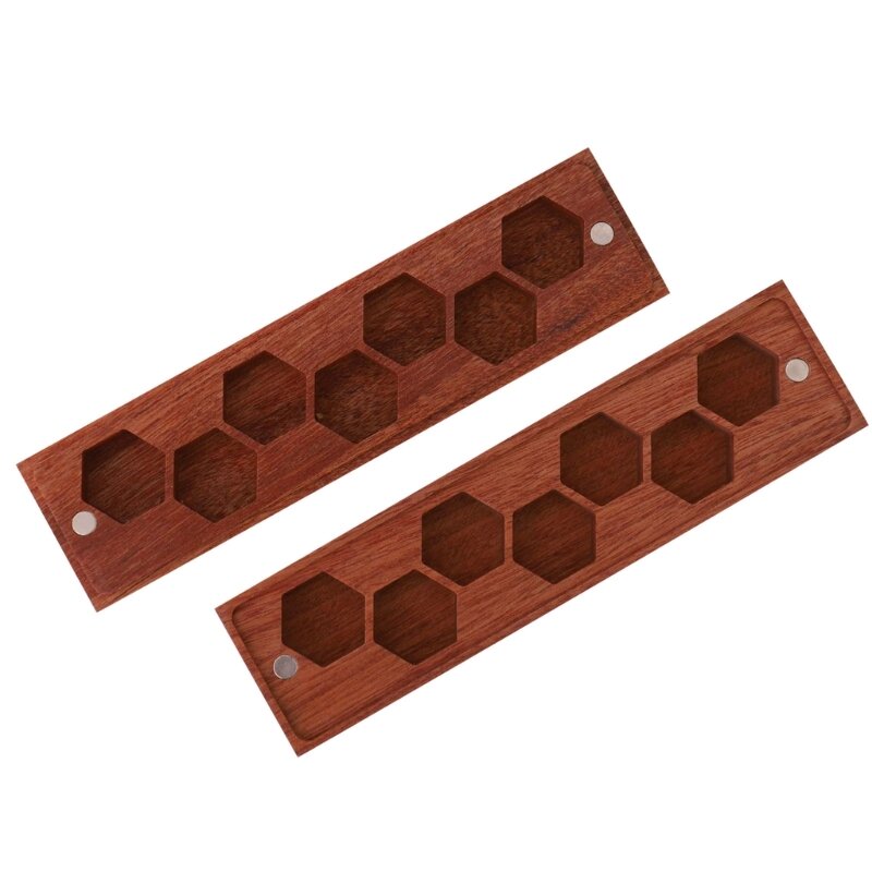 صندوق النردات الخشبية مع مقسم وغطاء مغناطيسي ملحقات ألعاب الطاولة النردات صندوق حامل حقيبة للتخزين للأطفال والكبار هدايا G99D