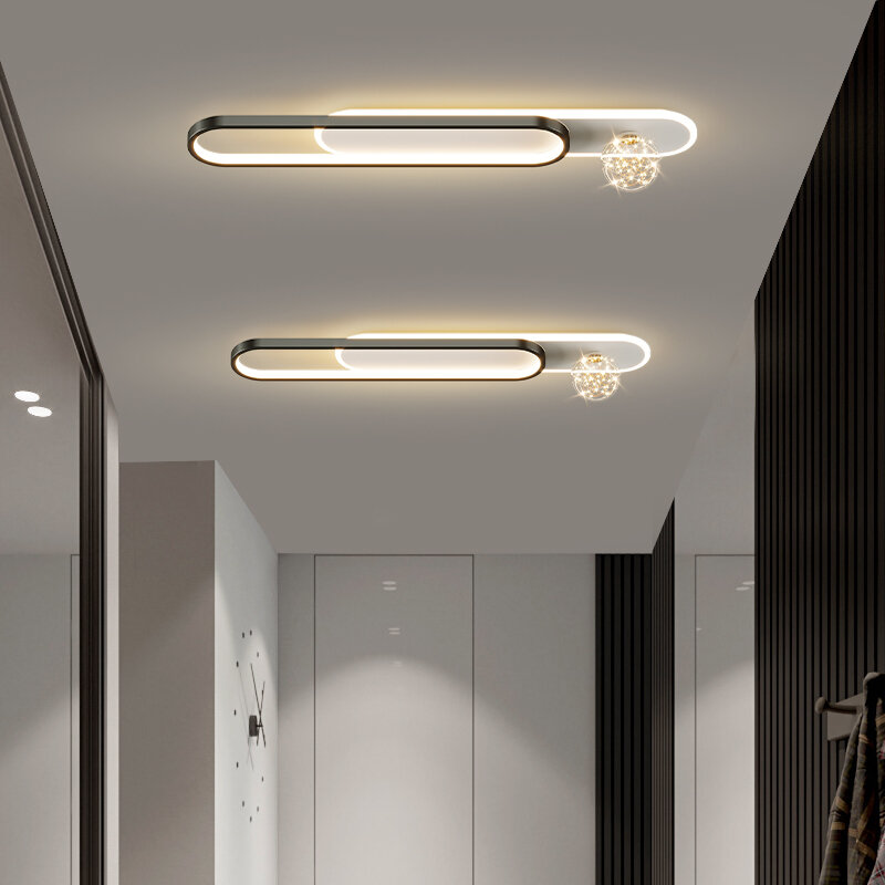 بسيطة LED مستطيلة الثريات الممر الممر شريط طويل مصباح السقف الحديثة غرفة المعيشة مرحاض شرفة ضوء الإضاءة