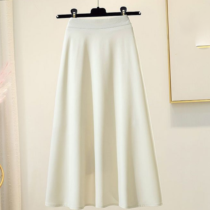 New Chiffon Skirt High Waist Mid Length Casual Fashion Women's Skirt