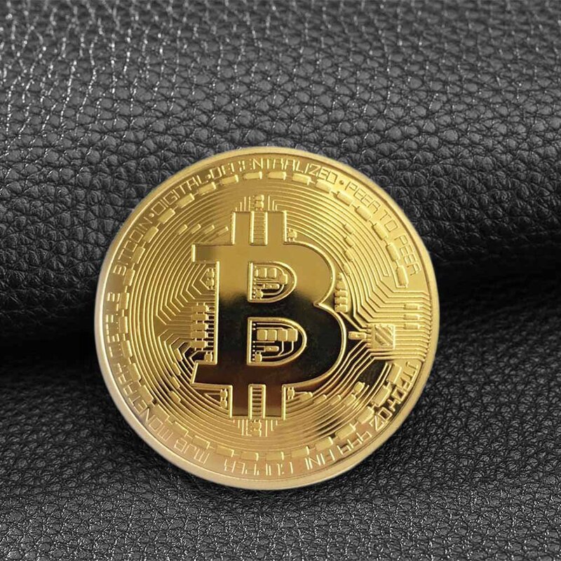 10 قطعة الذهبي بيتكوين عملة برونزية المادية Bitcoins عملة تحصيل BTC عملة الفن جمع المادية عطلة الديكور هدية