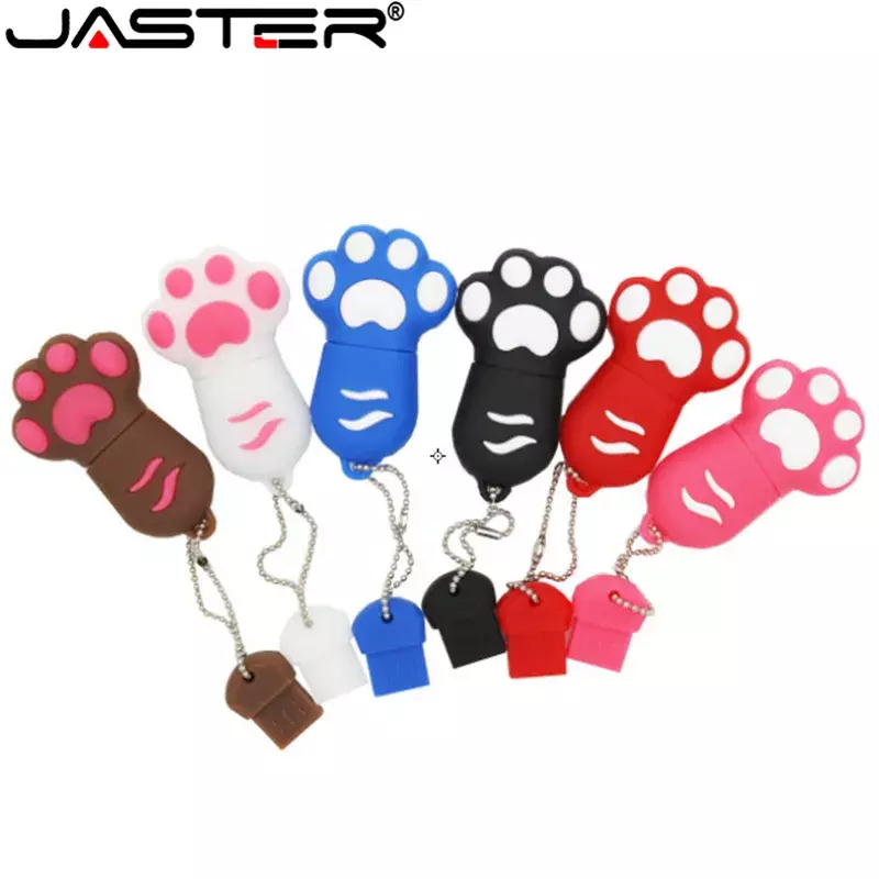 بطاقة ذاكرة فلاش من JASTER مزودة بمخلب قطة كرتونية ، USB 2.0 ، عصا ذاكرة ، موضة ، توصيل مجاني ، 32 جيجابايت ، 16 جيجابايت ، 8 جيجابايت ، 4 جيجابايت