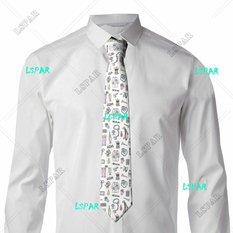 ربطة عنق كرتونية للمكتب ، ربطات عنق رجالية مخصصة ، موضة ، ممرضة Enfermera en Apens