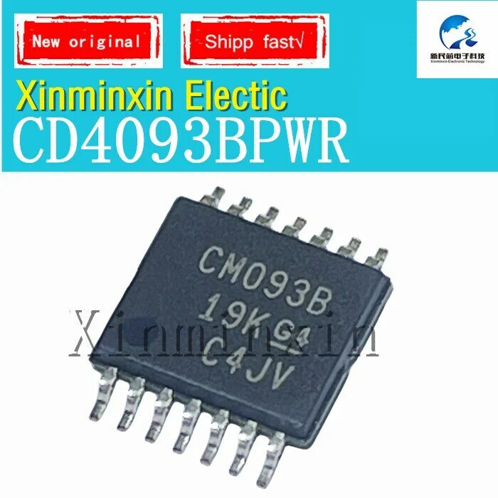 CD4093BPWR IC Chip ، صنع CM093B ، أصلي ، متوفر ، 10 لكل لوط ، جديد