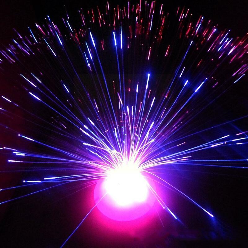 LED الألياف البصرية مصباح متعدد الألوان ستار سكاي ضوء لعطلة الزفاف محور الألياف البصرية زهرة ثلاثة طرق قابل للتعديل K8J5