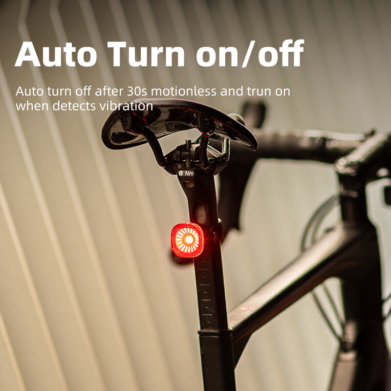 XOSS XR01 الذكية الذيل ضوء السيارات الفرامل الاستشعار دراجة ضوء خلفي LED شحن مقاوم للماء الدراجات الخلفي الدراجة اكسسوارات