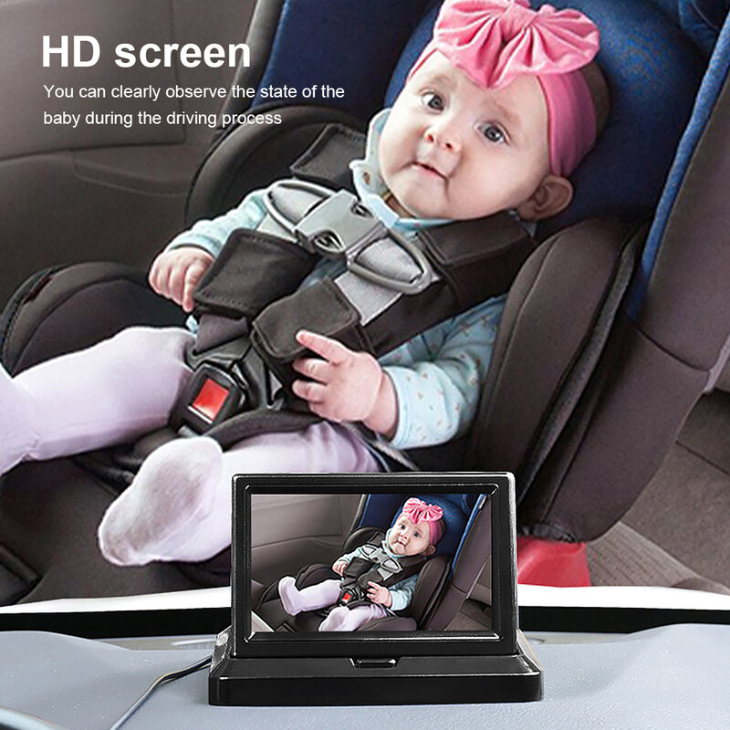 مرآة سيارة عالية الوضوح ، كاميرا مقعد الطفل ، أداة ساعة سلامة الرضع