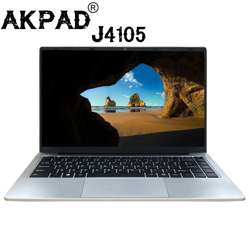 AKPAD-حاسوب محمول مكتبي بمنفذ HDMI ، حاسوب محمول من انتل ، ويندوز 10 برو ، J4105 ، 14.1 بوصة ، D4 ، 6 جيجا رام ، 128 جيجا ، 256 جيجا ، 512 جيجا ، 1 تيرا بايت SSD