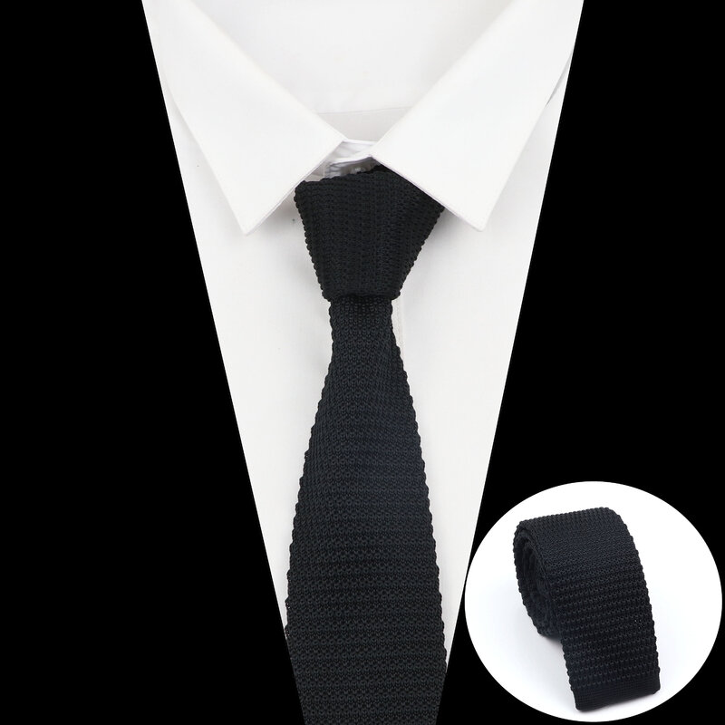 6 سنتيمتر ضيق نحيل نسج عادي Cravate للرجل Accessori ملون الرجال محبوك التعادل بورجوندي أسود حك ربطة العنق بلون