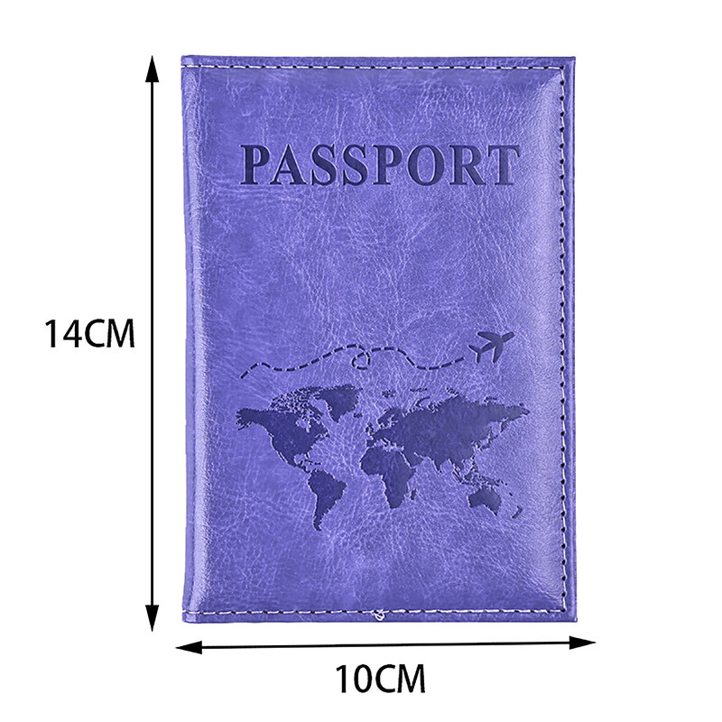 غلاف بطاقة من الجلد الصناعي ، محفظة حامل جواز السفر ، هدية سفر نحيفة ، رقيقة ، أزياء بسيطة ، عالم ، جديد