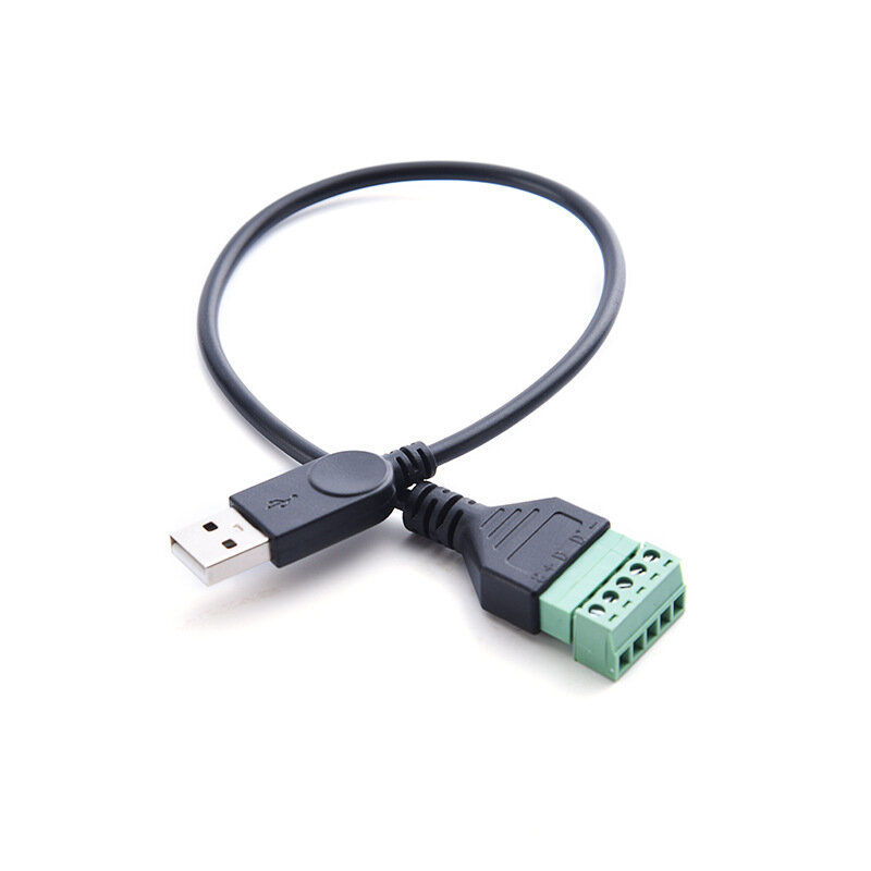 مايكرو 5 دبوس 2.0 USB ذكر إلى 5 دبوس المسمار مع درع لحام محطة محول القابس موصل سلك توصيل للكابل
