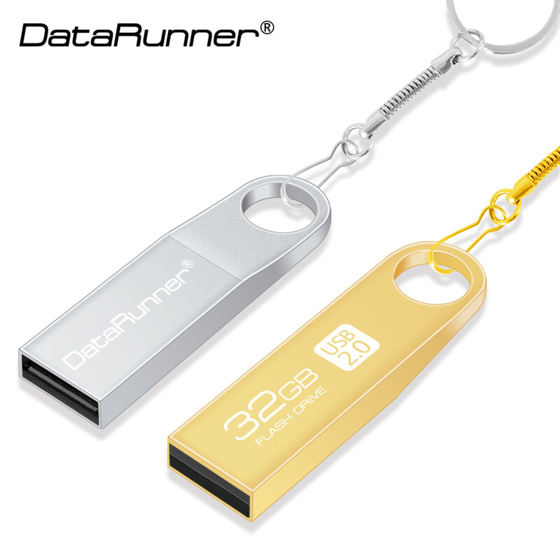 داترينر-مفتاح سلسلة USB 2.0 ، محرك فلاش معدني ، 64 جيجابايت ، 32 جيجابايت ، 16 جيجابايت ، 8 جيجابايت ، 4 جيجابايت ، عصا ذاكرة مقاومة للماء