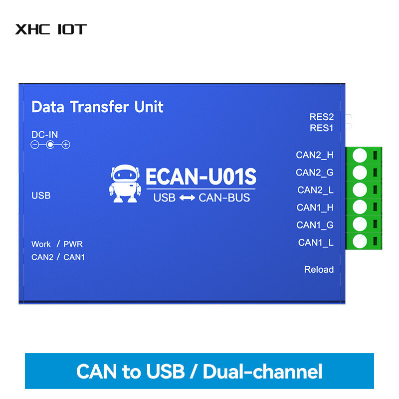 يمكن لمحول USB CAN2.0 Debugger ، XHCIOT ، Bus ، محلل الحافلة ، جهاز الإرسال والاستقبال ثنائي الاتجاه ، جهاز الإرسال والاستقبال المحمول
