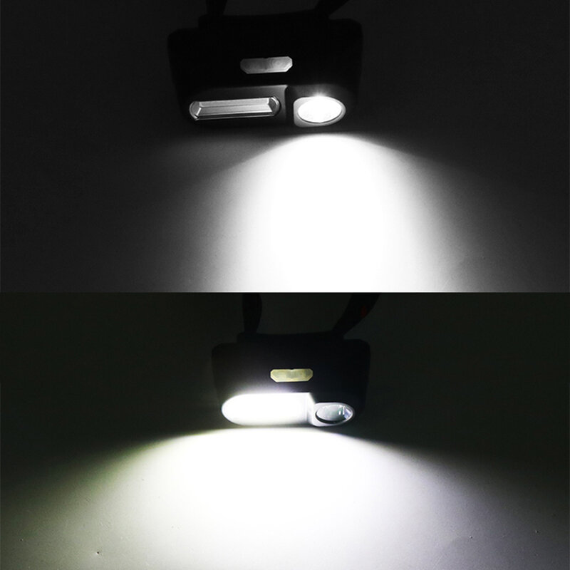 مصباح أمامي صغير محمول ZHIYU XPE COB LED ، قابل لإعادة الشحن عبر USB ، مصباح أمامي للتخييم وصيد الأسماك والجري