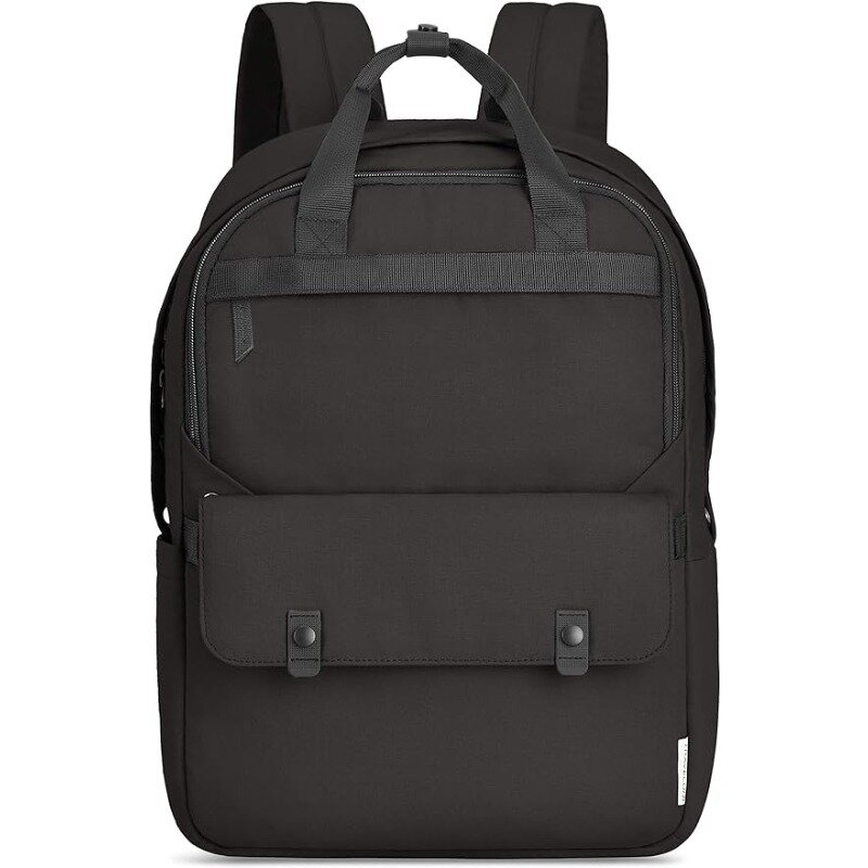 حقيبة ظهر كبيرة سوداء ضد السرقة ، مستدامة ، مقاس واحد