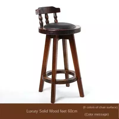 كرسي بار من الخشب الصلب الفاخر الخفيف المخصص ، مكتب أمامي في الولايات المتحدة ، كرسي مرتفع عتيق ،