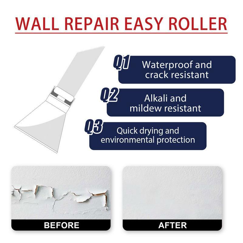معجون إصلاح الجدار سريع الجفاف ، عامل إصلاح بفرشاة دوارة ، تصميم مقاوم للماء ، معجون أبيض مقاوم للكسر ، إعادة ملء البلاط ،