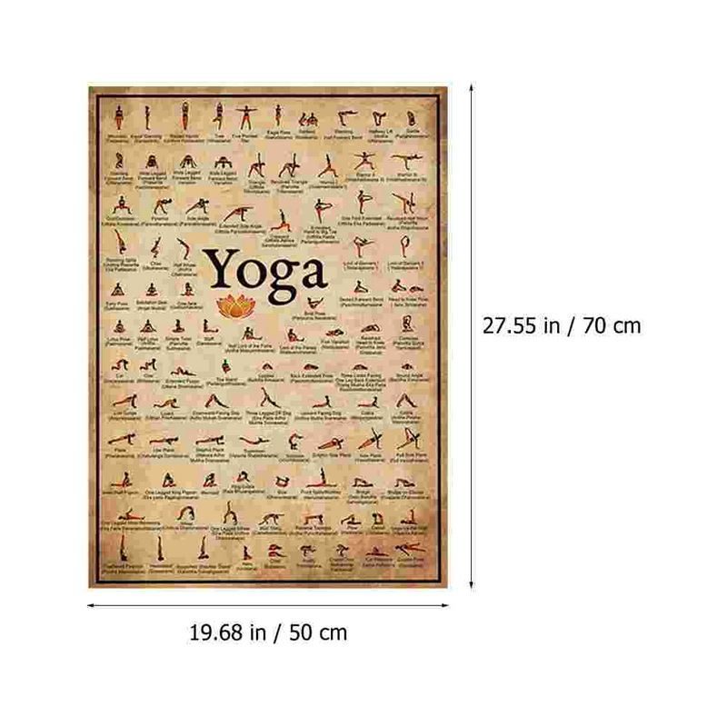 ملصق اليوغا اللياقة البدنية خمر ، صورة مقاومة للاهتراء ، قماش الموقف ، اكسسوارات الديكور
