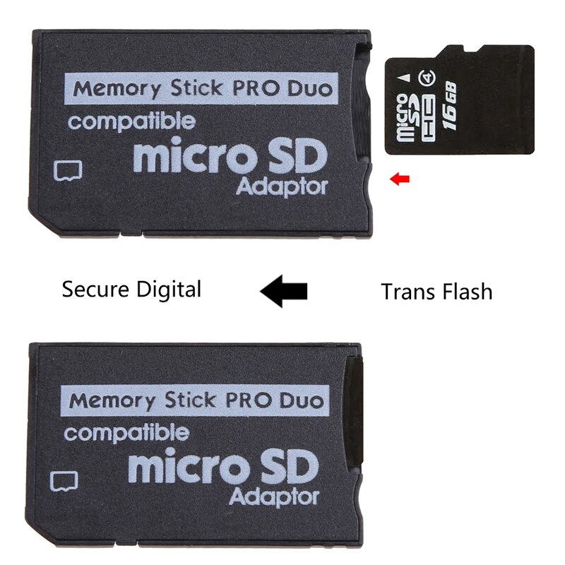 ذاكرة صغيرة عصا محول محول لسوني ل PSP MS مايكرو SD 32 جيجابايت إلى MS برو ل الثنائي قارئ بطاقة دروبشيب