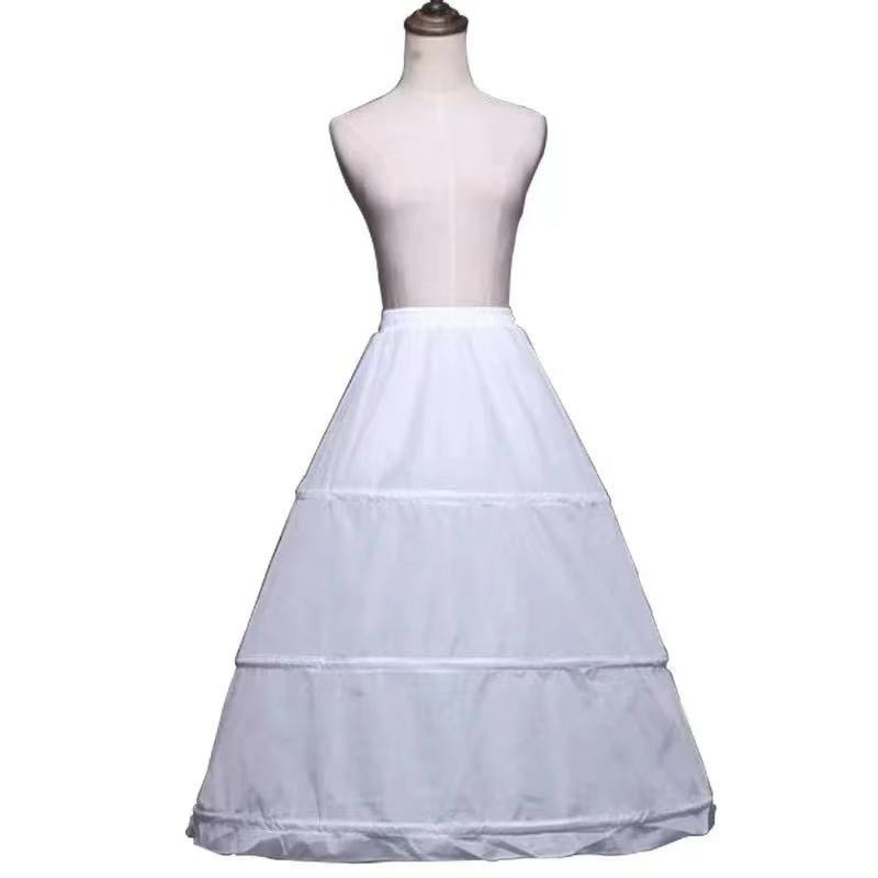فستان نسائي أبيض للزفاف من LZPOVE ، 3 طبقات ، حلقة فولاذية ، حزام خصر مرن ، إكسسوارات تنورة داخلية ، متوفر ، أبيض ،