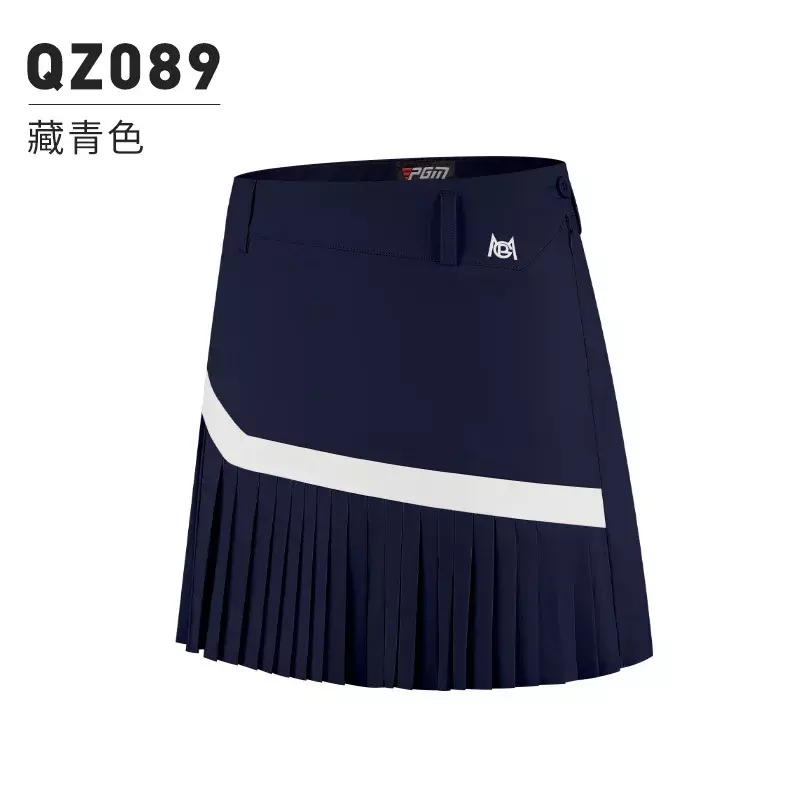 Pgm-تنورة قصيرة للجولف qz089 للنساء ، ملابس رياضية قابلة للتنفس ، نصف طويل ، مطوي ، صيف