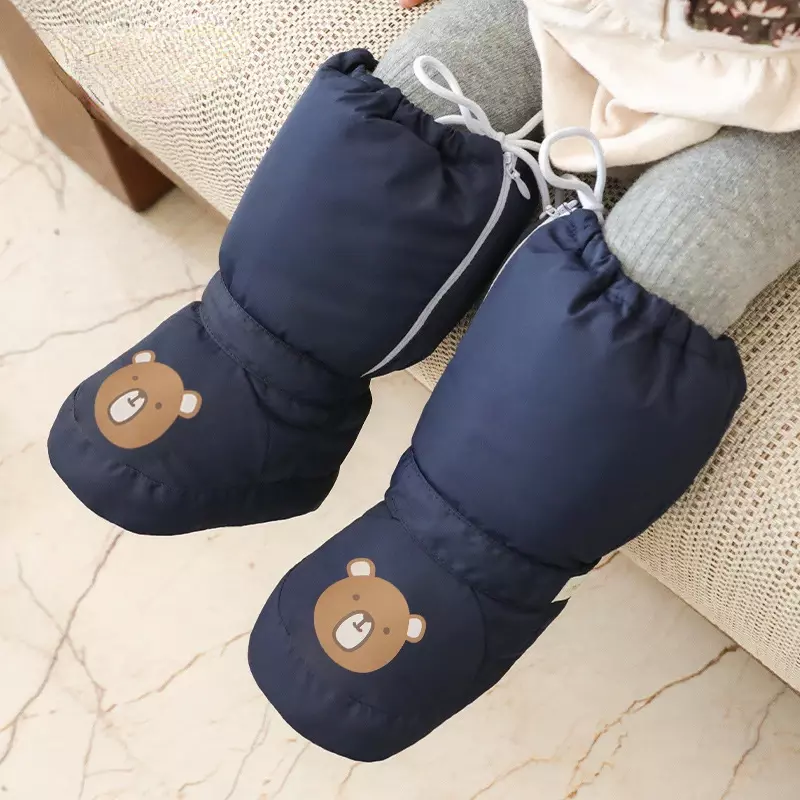 0-1 سنة طفل الشتاء عالية الجودة أحذية ثلج دافئ مقاوم للماء الباردة واقية طفل أحذية طفل أحذية الأولى مشوا للمناطق الباردة