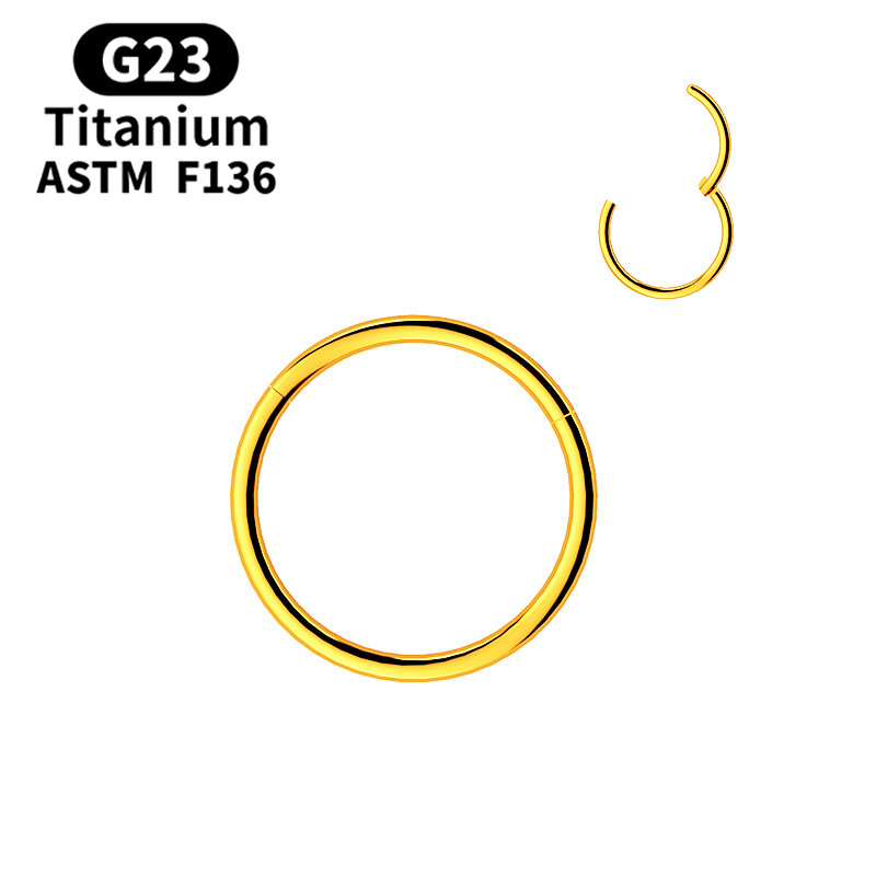 G23 التيتانيوم الأنف خواتم مختلط اللون الجسم كليب هوب للنساء الرجال الغضروف ثقب المجوهرات الجزء الشفاه الأذن L حلقة هوب