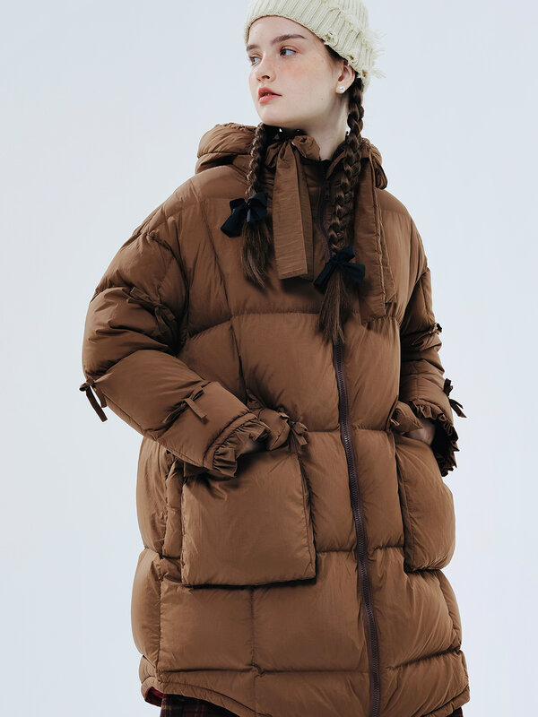 Imagikoni سترة متوسطة الطول مع جيب ، معطف دافئ ، التصميم الأصلي ، 234380 ، لفصل الشتاء