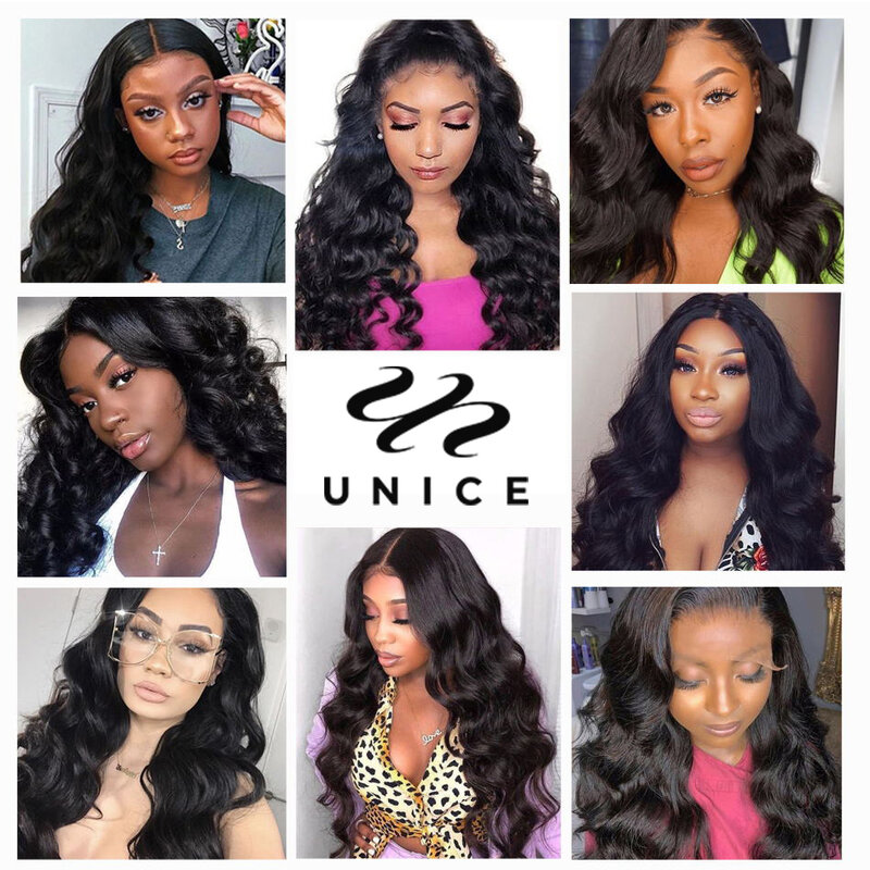 UNICE-حزم شعر عذراء برازيلي للنساء ، 100% نسيج الشعر البشري ، موجة الجسم ، اللون الطبيعي ، 30in ، 1 قطعة ، 3 قطعة ، 4 قطعة ، المرأة الأفريقية والأمريكية