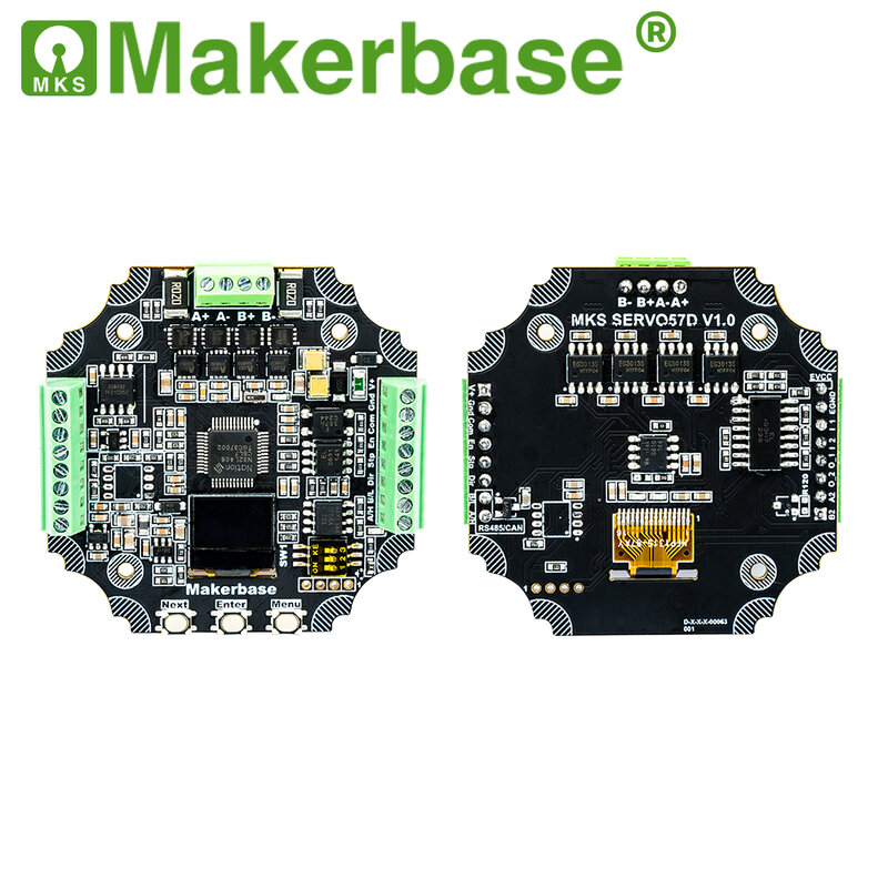 Makerbase MKS SERVO57D PCBA NEMA23 حلقة مغلقة السائر المحركات سائق طابعة ثلاثية الأبعاد باستخدام الحاسب الآلي ل Gen_L FOC هادئة وفعالة