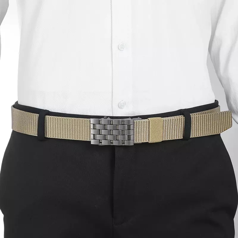 حزام قماشي بإبزيم أوتوماتيكي للرجال ، قماش نايلون ، موضة غير رسمية ، حزام ، سينيتور ، مصمم للجينز ، أعمال الذكور