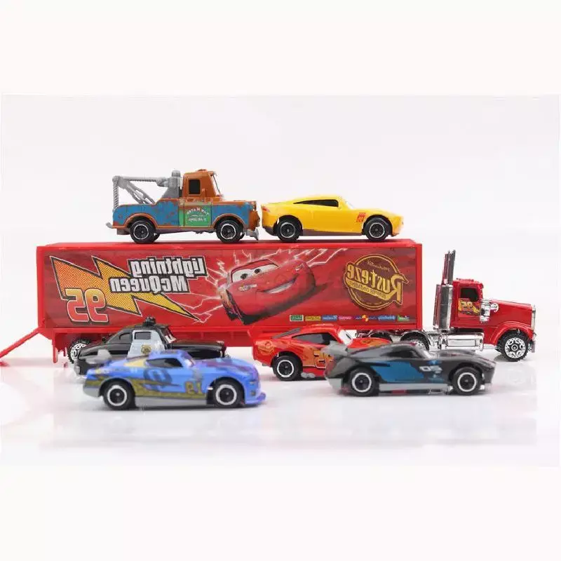 ألعاب طراز سيارة معدنية ديكاست للأطفال ، سيارة بيكسار 3 ، سيارة برق مكوين ، شاحنة العم ، عاصفة جاكسون ، هدية عيد الميلاد للأولاد ، مجموعة 6-7