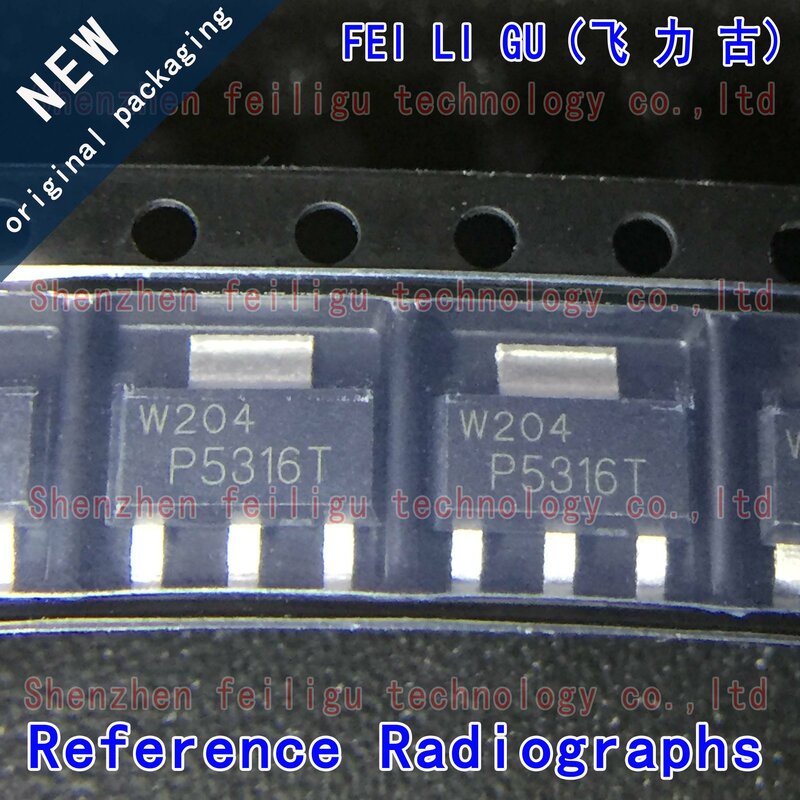 رقاقة ترانزيستور بتقنية النب ، طباعة الشاشة ، عبوة P5316T ، SOT223 ، 80 فولت ، 1-50 ، من من من من من من ، من ، من ، من ، من ، إلى ، إلى ، ، جديدة وأصلية