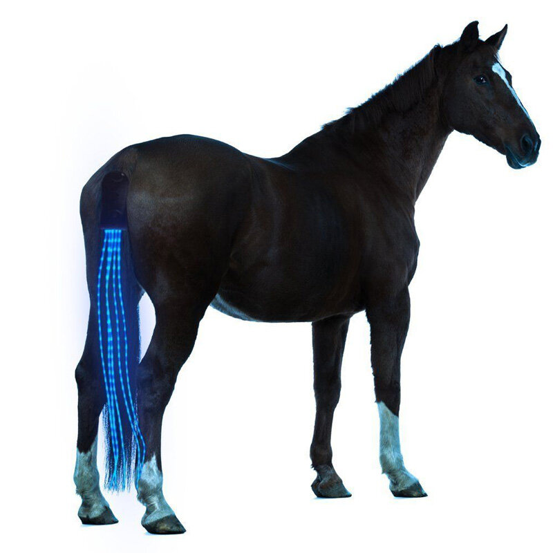 جديد 100 سنتيمتر طويل LED ركوب الخيل ذيول الديكور أنابيب مضيئة الخيول ركوب الفروسية السرج نصفي منتجات العناية الحصان