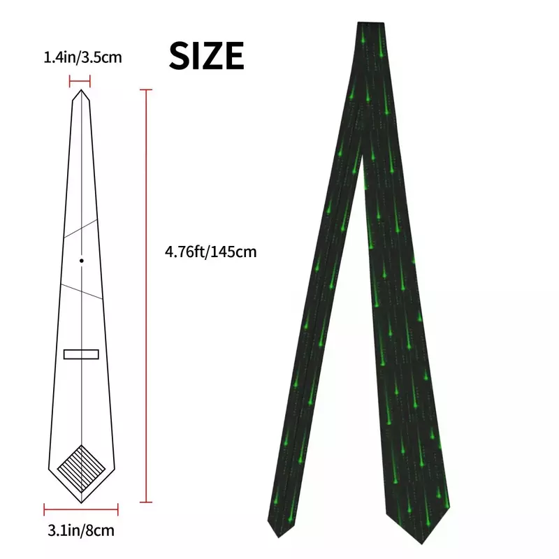 ربطة عنق برمز مصفوفة مخصصة للرجال ، حرير كلاسيكي ، ربطات عنق بنمط رمز البرمجة لحفل الزفاف