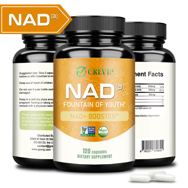 NAD مكملات تقوية الخلايا المضادة للشيخوخة ، تدعم الطاقة الطبيعية