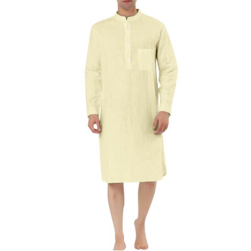 قمصان طويلة عصرية إسلامية جيب رداء كورتا للرجال قميص عربي رجالي إسلامي دبي ملابس رجالية قفطان للرجال