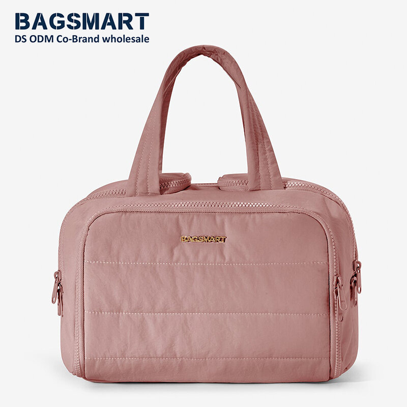Bagsمارت-حقيبة مستحضرات تجميل كبيرة مفتوحة على نطاق واسع للنساء ، حقيبة مكياج خفيفة الوزن ، منظم مكياج ، أساسيات السفر