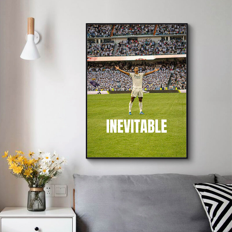 ملصق ملعب كرة قدم مطبوع للمعجبين ، صورة بدون إطار ، مروحة قماش مطبوعة ، كريستيانو رونالدو ، لوحة بدون إطار