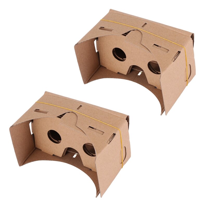 نظارات الواقع الافتراضي ثلاثية الأبعاد VR ، لتقوم بها بنفسك ، جوجل كرتون ، 2X ، 6"