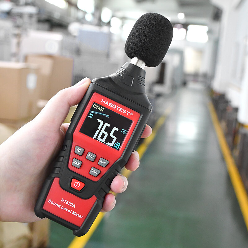 مقياس مستوى الصوت الرقمي HABOTEST HT622A مقياس مستوى الصوت 30-130dBA مقياس الضوضاء صغير ديسيبل مراقب احترافي محمول