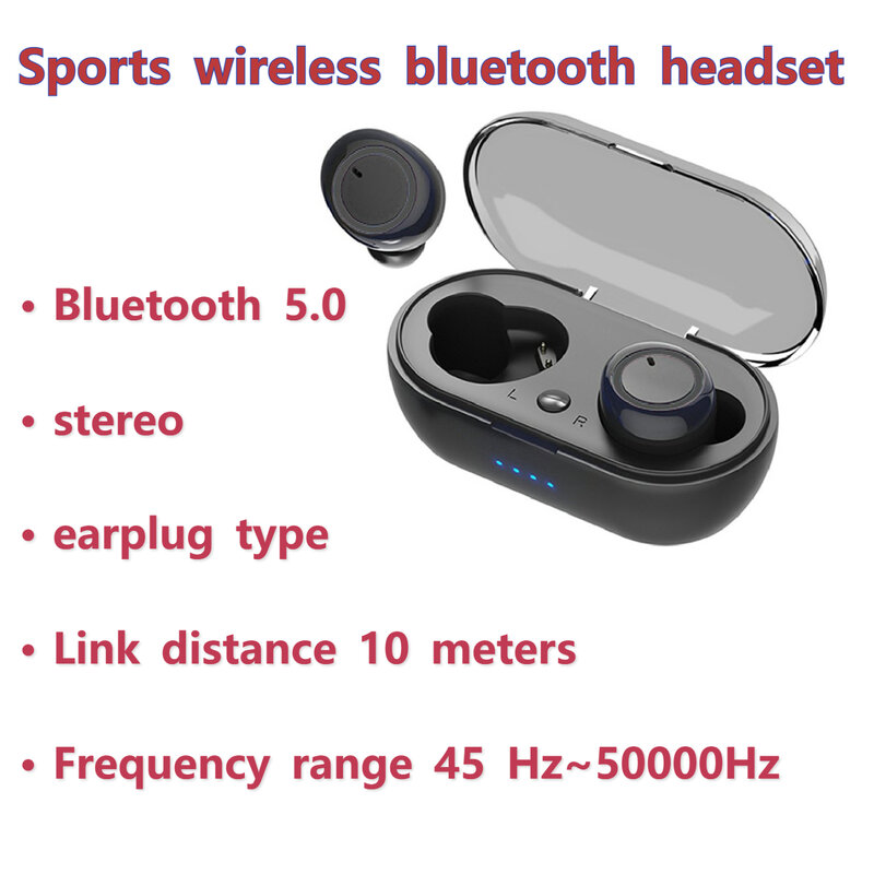 TWS اللاسلكية fone بلوتوث 5.0 سماعة التحكم باللمس 9D ستيريو سماعة رأس مزودة بميكروفون سماعات أذن رياضية مقاوم للماء سماعات LED العرض