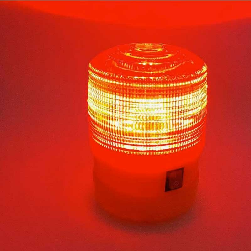 220 فولت قابلة للشحن ضوء تحذير المغناطيس يمتص الأحمر ستروب وامض مصباح نوع البطارية الشاحنات لبناء الطرق