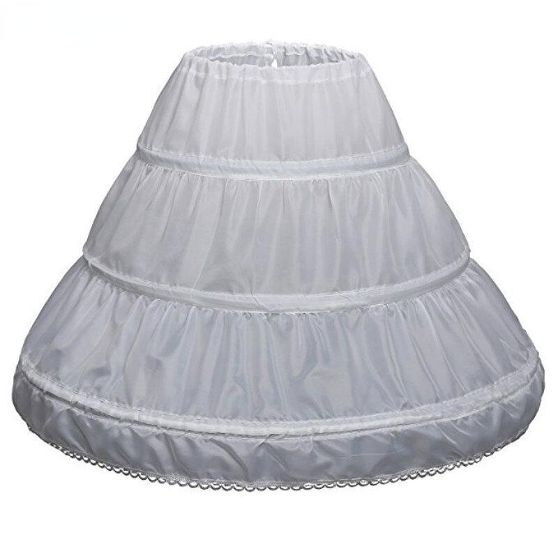 Girls Petticoats For Flower Girl Dresses 3 Hoops Length underskirt crinoline Wedding accessories for Children