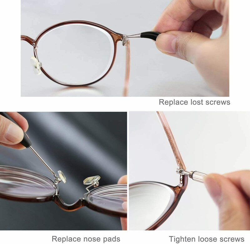 مسامير النظارات والمكسرات مجموعة ، طقم أدوات إصلاح النظارات البصرية ، صندوق أدوات مفك البراغي ، نظارات القراءة النظارات الشمسية ، 1004 قطعة