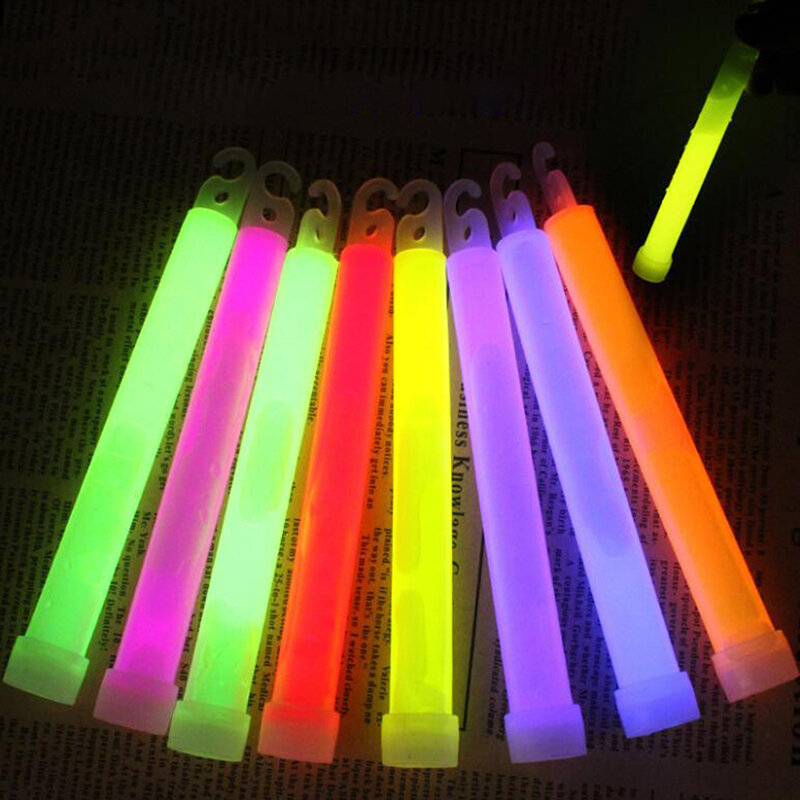 6 بوصة توهج العصي الطرف Glowstick ضوء عصا الكيميائية الفلورسنت هالوين معلقة الديكور التخييم أضواء الطوارئ