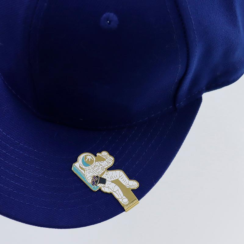 مشبك قبعة شارة كرة الجولف ، ديكور ديكور رائد الفضاء للرجال والنساء