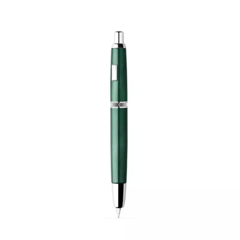 MAJOHN A1 اضغط على نافورة القلم قابل للسحب غرامة إضافية بنك الاستثمار القومي 0.4 مللي متر معدن ماتي أسود حبر القلم مع محول للكتابة