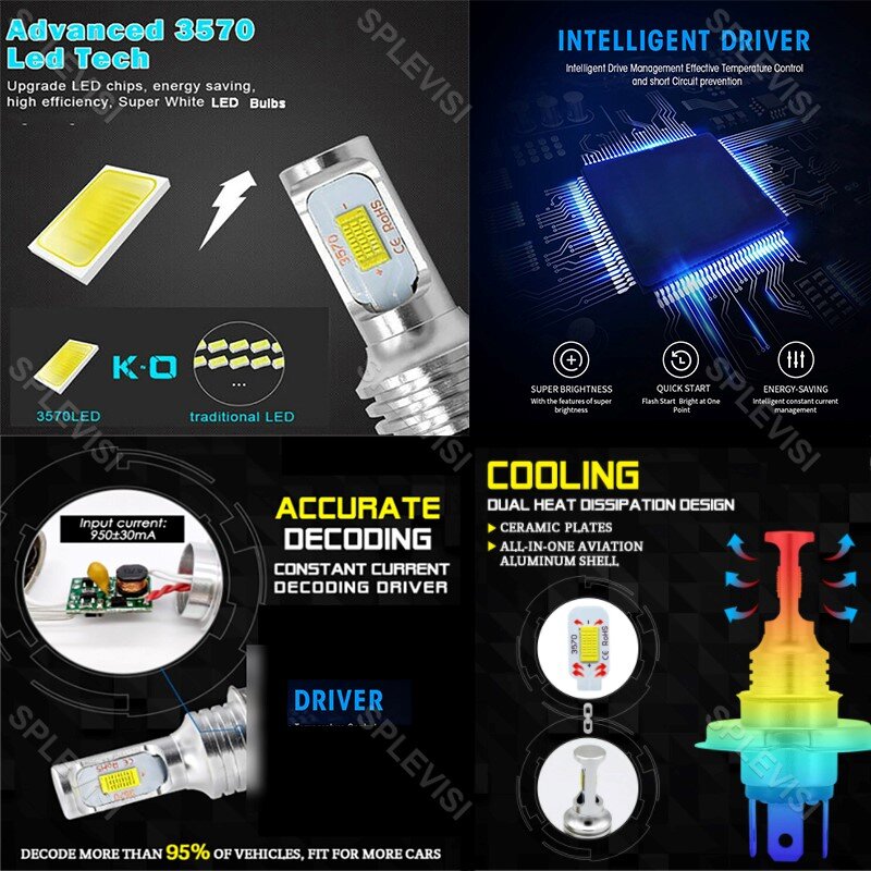 كشافات LED أمامية بيضاء عدد 2 قطعة 35 واط 6000K لـ Can Am Maverick 1000R 2014-2018 Maverick Max 1000R 2014-2018 Maverick Trail 1000R 2018