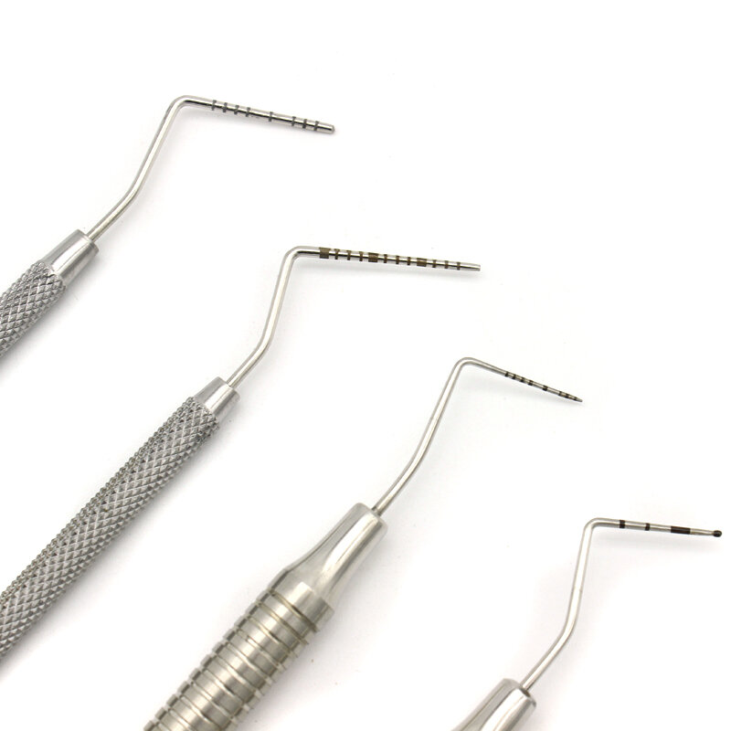 الأسنان تخرج اللثة التحقيق 304 الفولاذ المقاوم للصدأ طبيب الأسنان معدات اللبية CPI التحقيق 16 سنتيمتر مع مقياس