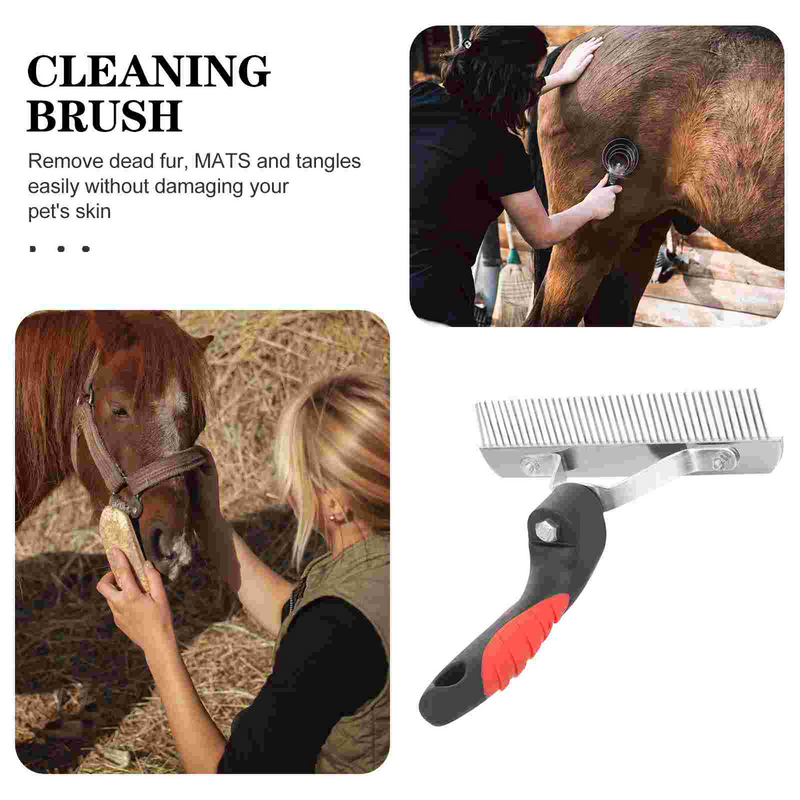 فرشاة تنظيف الخيول ، مكشطة العرق ، مستلزمات العناية بالكلاب للأطفال ، فرشاة شعر مطاطية